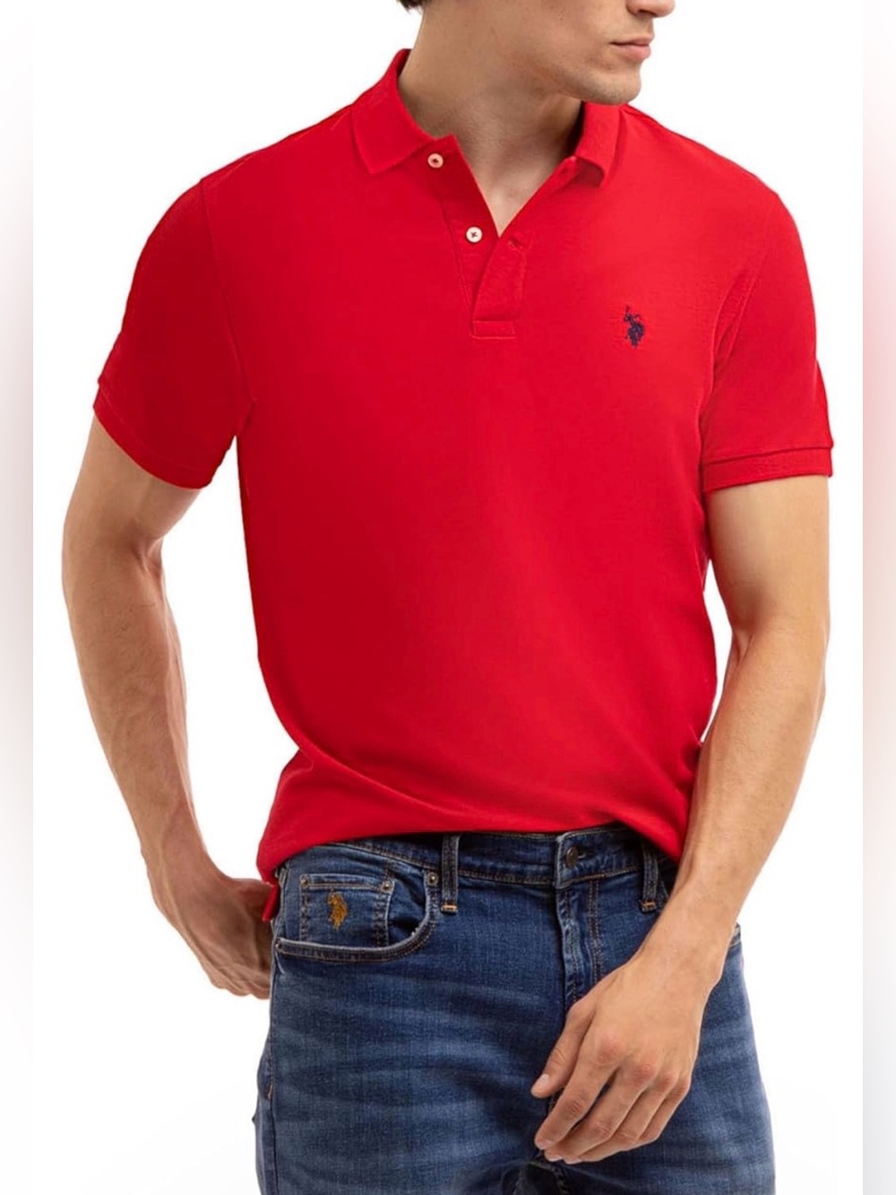 U.S. Polo Assn. Men’s Crimson Red Polo Shirt M